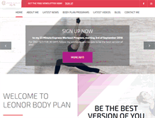 Tablet Screenshot of leonorbodyplan.com